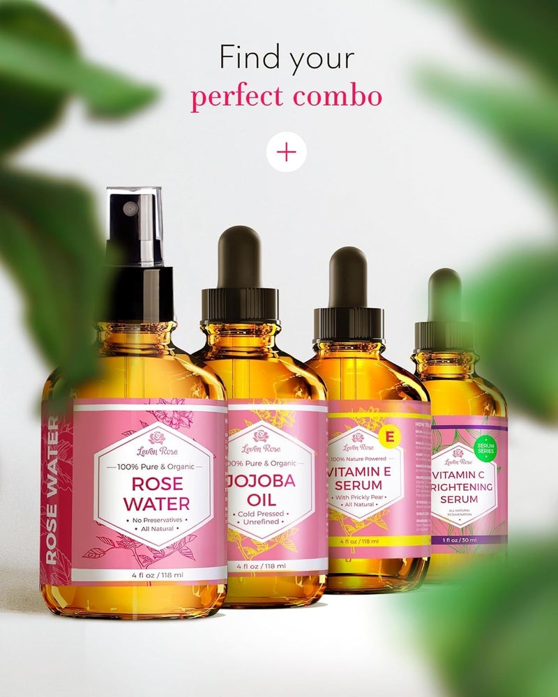 Leven Rose Rose Water Spray for Face by Leven Rose - Pure Natural Moroccan Rosewater Hydrosol Face Spray - Organic Rose Water for Hair 4 oz - Image 4